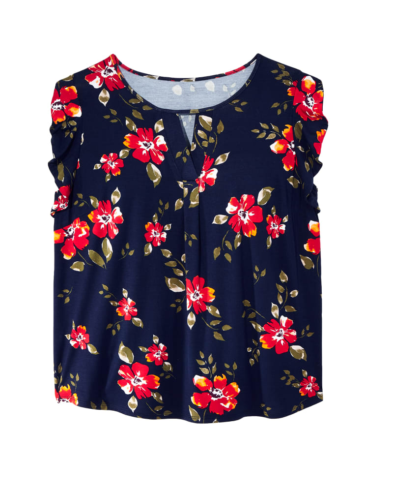 Front of plus size Pamela Keyhole Sleeveless Top by Marybelle | Dia&Co | dia_product_style_image_id:130558